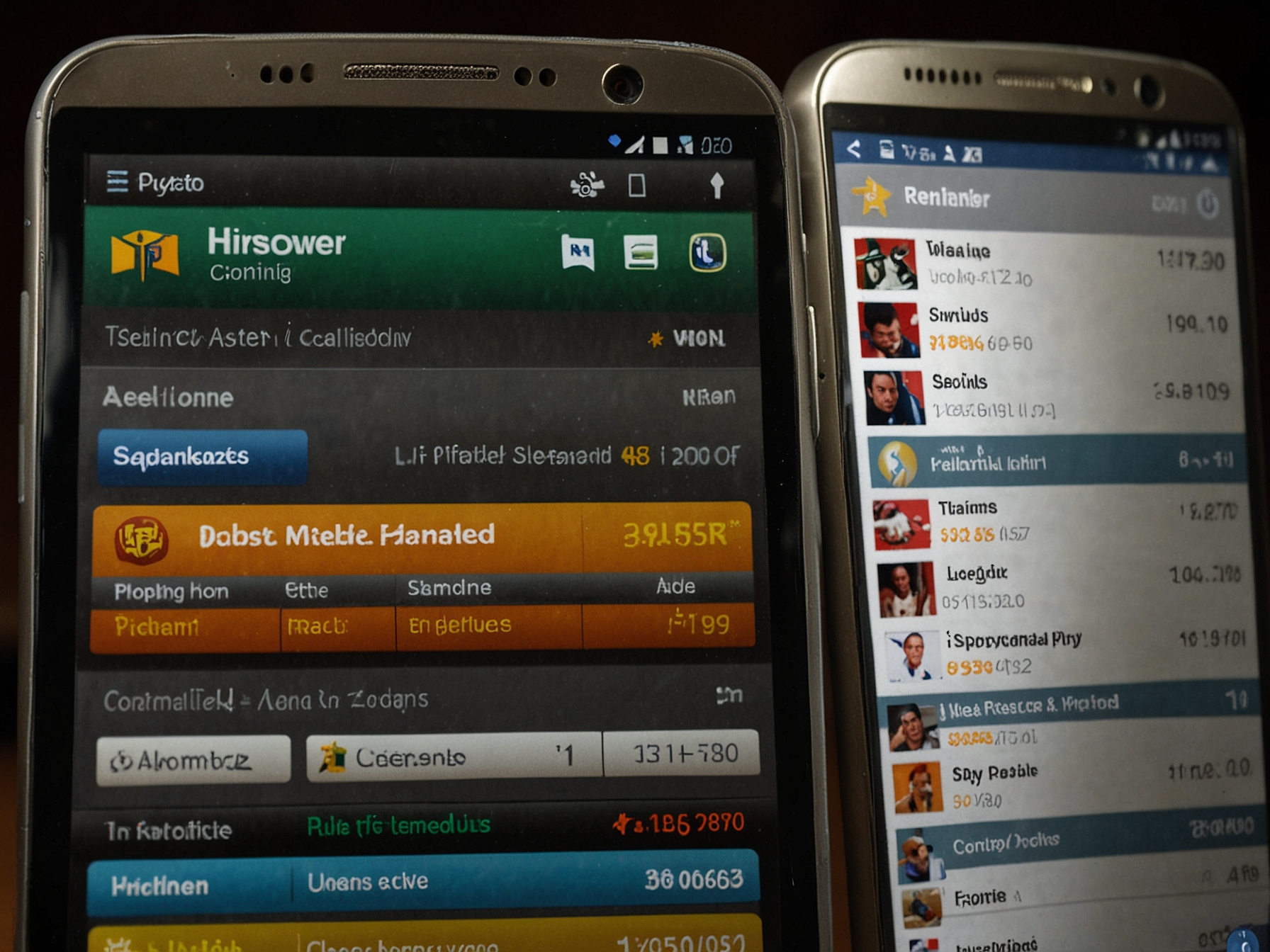 Navegador móvil con la web de apuestas
